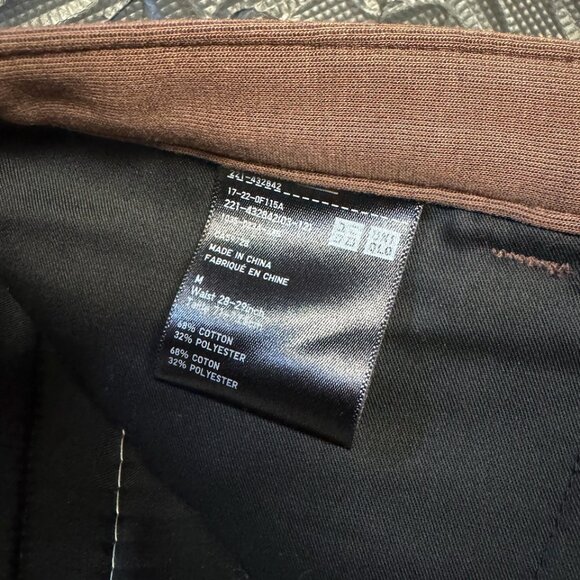 UNIQLO Jersey Relaxed Leisure Pants Straight Leg (Brown) - Picture 2 of 2